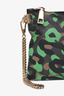 Versace Camoflauge Leather Medusa Gold Chain Crossbody Bag