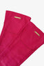 Versace Fushia Nappa Leather Wrist-Length Gloves Size S