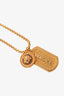 Versace Gold Medusa Tag Necklace