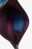 Versace Light Blue Leather 'La Medusa' Clutch Bag