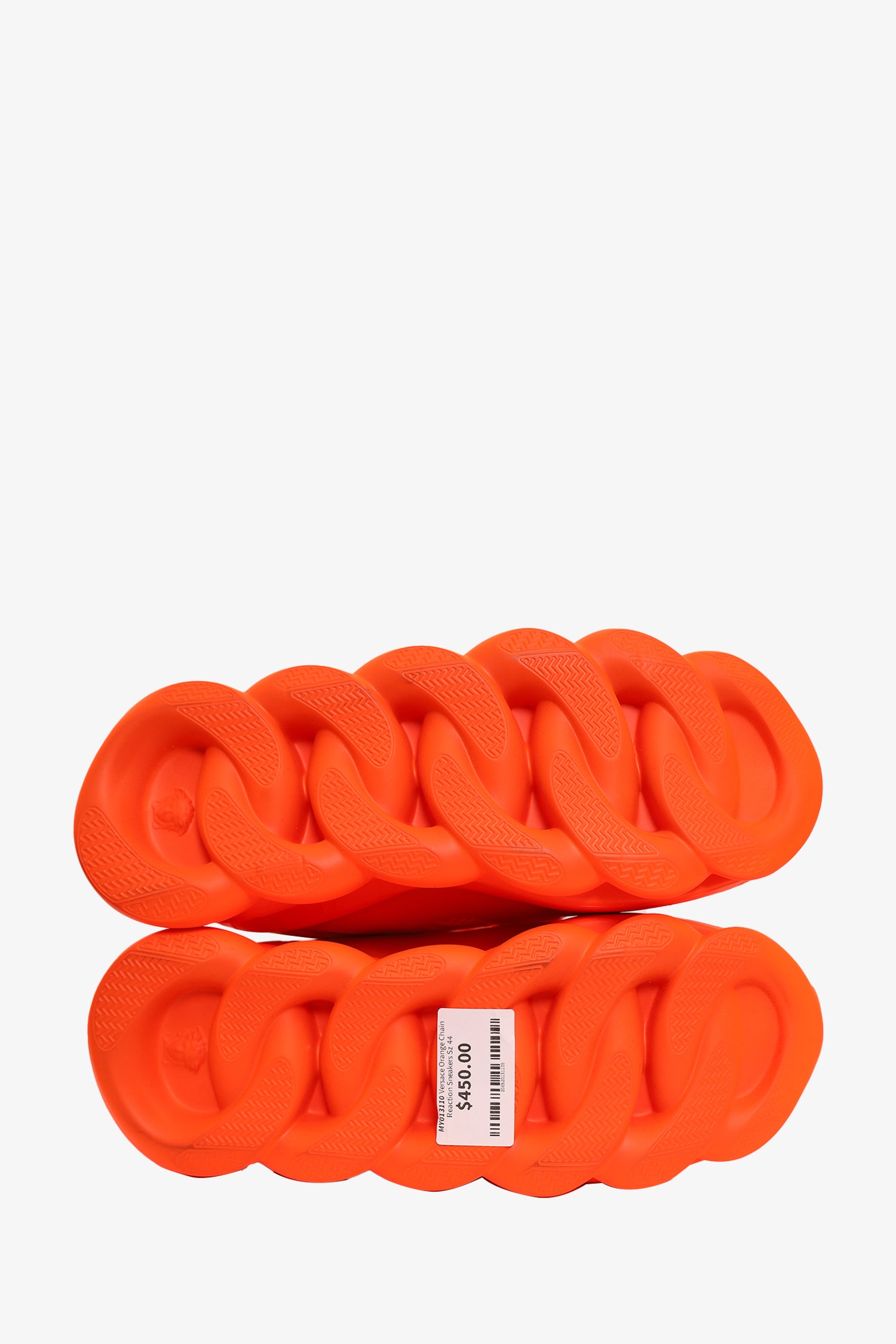 カズ　VERSACE オレンジ ロープ ブレスレット Versace Orange Chain Reaction Sneakers Size 44 – Mine & Yours