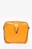 Versace Orange Leather SHW Messenger Bag Mens