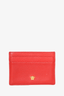 Versace Red Leather Medusa Cardholder