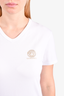 Versace White Cotton V-Neck T-Shirt Size 4