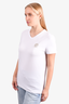 Versace White Cotton V-Neck T-Shirt Size 4