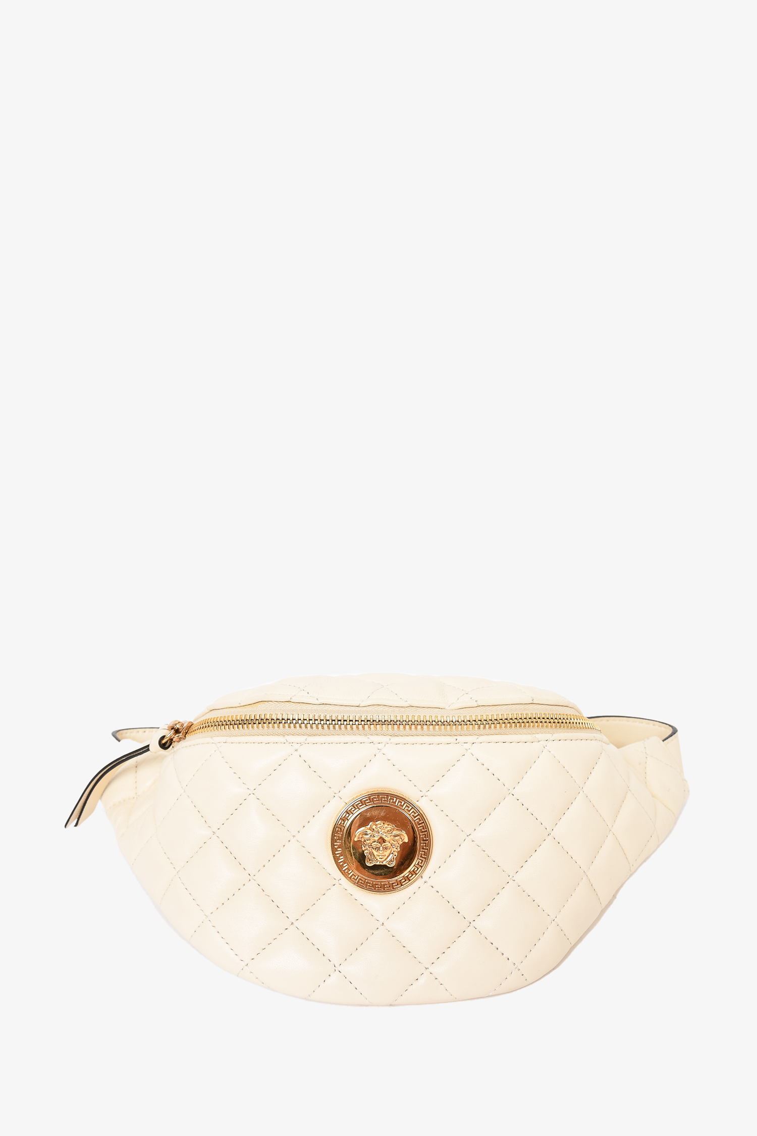 Versace quilted leather belt bag online