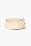 Versace White Python Belt with Medusa Embellished Buckle Size 85