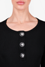 Versus Versace Black Ribbed Button Detail Dress Size 40