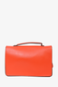 Versus Versace Orange Leather Safety Pin Satchel Bag