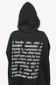 Vetements Black Hooded Sweater with Text Embroidery Size S