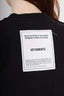 Vetements Black Logo Embroidered T-Shirt Size S