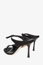 Victoria Beckham Black Satin Jordy Sandals Size 36