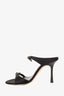 Victoria Beckham Black Satin Jordy Sandals Size 36