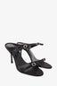 Victoria Beckham Black Satin Jordy Sandals Size 36