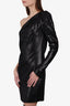 Victoria Beckham Metallic Black One Sleeve Mini Dress Size 2