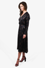 Vince Black Floral Print Maxi Dress Size XS
