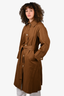 Vince Brown Cotton/Linen Trench Coat Size S