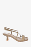 Vince Brown Leather Strappy Kitten Heels Size 40