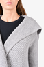 Vince Grey Cable Knit Wool Open Cardigan Size S