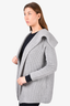Vince Grey Cable Knit Wool Open Cardigan Size S
