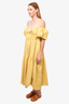 Vince Yellow Puff Sleeve Dress Size 12