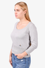 Vivienne Westwood Red Label Grey Cotton 3/4 Sleeve Sweater Size S