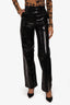 We11Done Black Snake Print Leather Pants Size XS