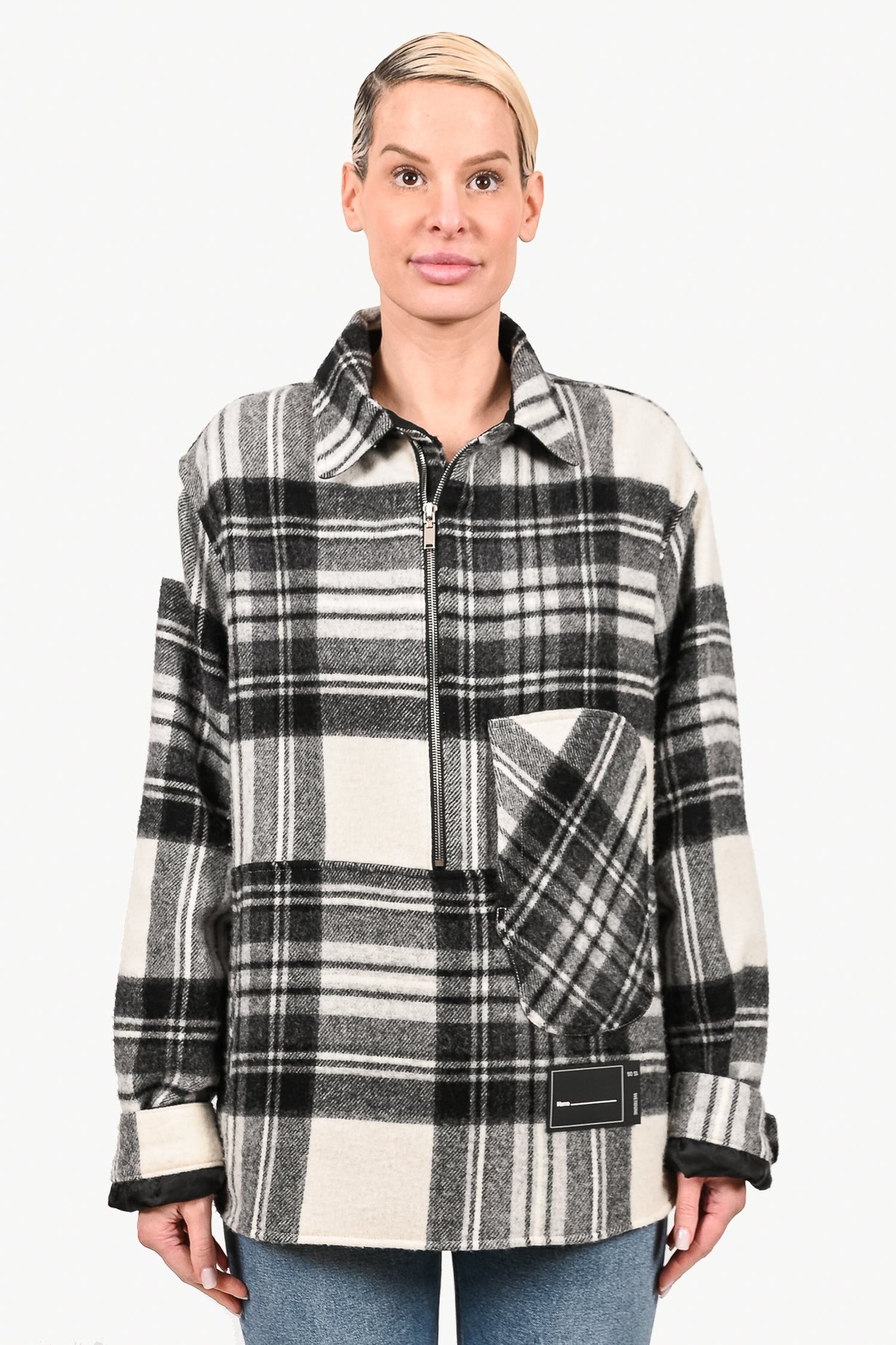 HOT人気SALE We11Done CHECK SHIRT JACKET 青 BLUEの通販 by PURPUSE