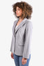 Weekend Max Mara Blue Corduroy Blazer Size 4 US