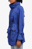 Weekend Max Mara Blue Nylon Belted Jacket Size 36