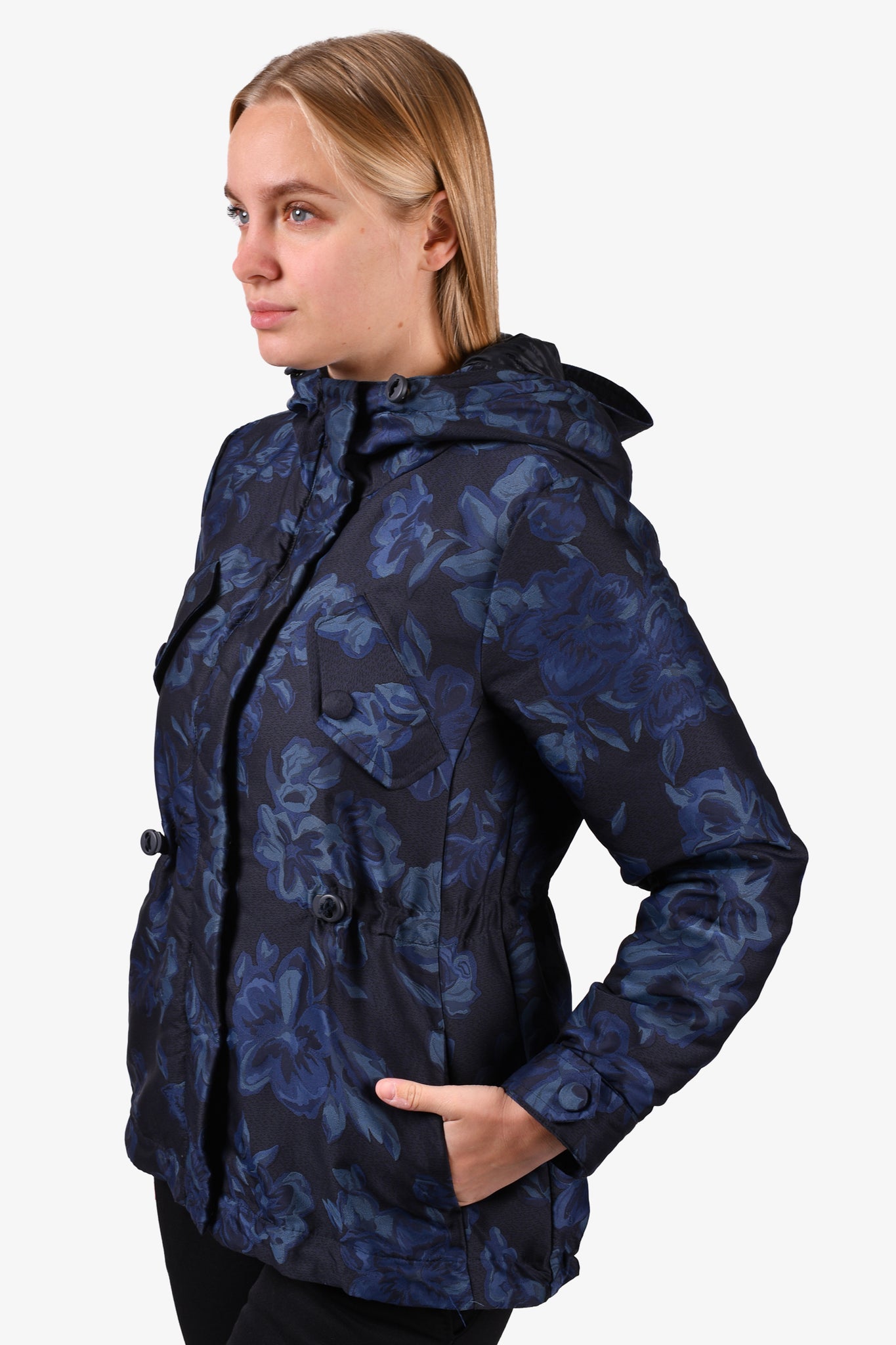 Weekend Max Mara Blue Printed Jacket Size 2