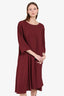 Weekend Max Mara Burgundy Dress Size 50
