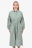 Weekend Max Mara Green/White Striped Dress Size 8