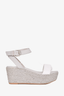 Weekend Max Mara Grey/White Platform Sandals Size 38
