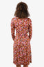 Weekend Max Mara Pink Floral Tie Front Midi Dress
