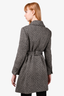 Weekend Max Mara Vintage Black Herringbone Coat Size XL