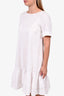 Weekend Max Mara White Cotton Ruffle Botton Dress Size XS