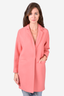 Whistles Pink Wool Single Breasted Coat Size 2 US