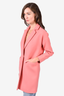Whistles Pink Wool Single Breasted Coat Size 2 US