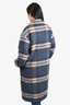Wilfred Navy/Cream Wool Plaid Oversized Coat Size 2