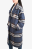 Wilfred Navy/Cream Wool Plaid Oversized Coat Size 2