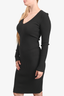 Wolford Black Knit Ribbed Dress Size S