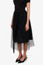 Red Valentino Black Polka-Dot Lace Midi Skirt Size 42