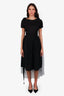 Red Valentino Black Polka-Dot Lace Midi Skirt Size 42