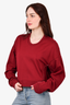 Y-3 Adidas Red Sweater with White Stitching Size S