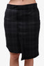 Y-3 Yohji Yamamoto Black/Grey Plaid Skirt Size M
