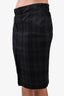 Y-3 Yohji Yamamoto Black/Grey Plaid Skirt Size M