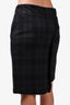 Y-3 Yohji Yamamoto Black/Grey Plaid Skirt Size M