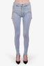 Y Project Blue Denim/Velvet Stirrup Pants Size S