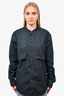 Yves Saint Laurent Black Utility Dress Shirt with Mandarin Collar Size41/16